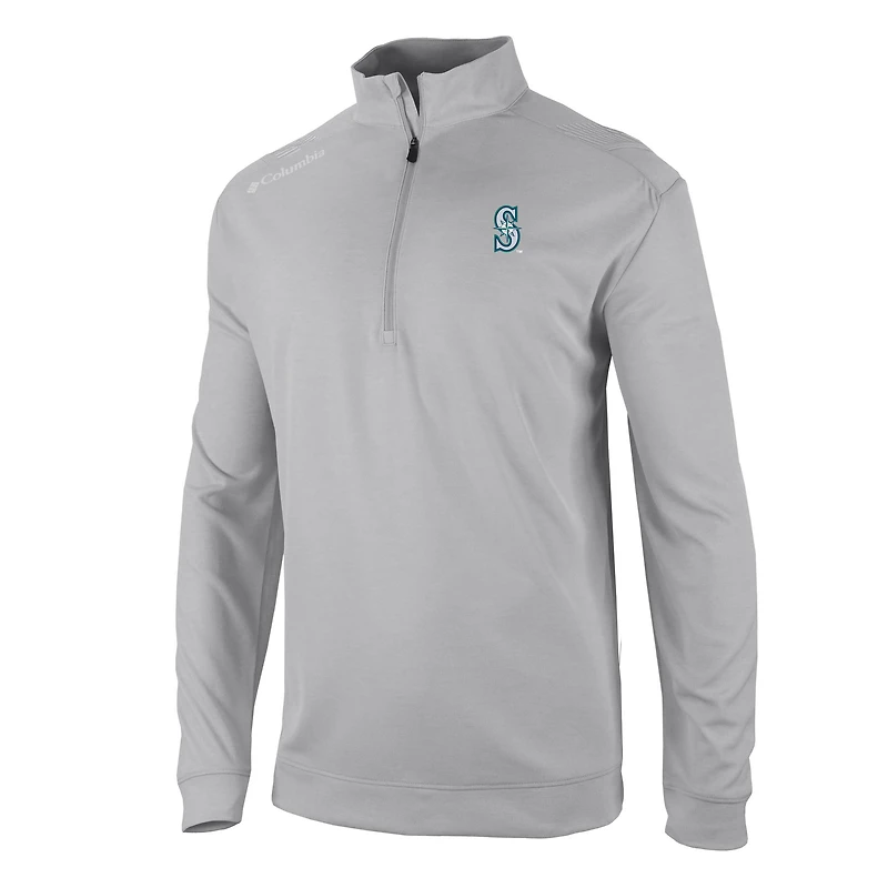 Men's Columbia Seattle Mariners Omni-Wick Oakland Downs Quarter-Zip Pullover