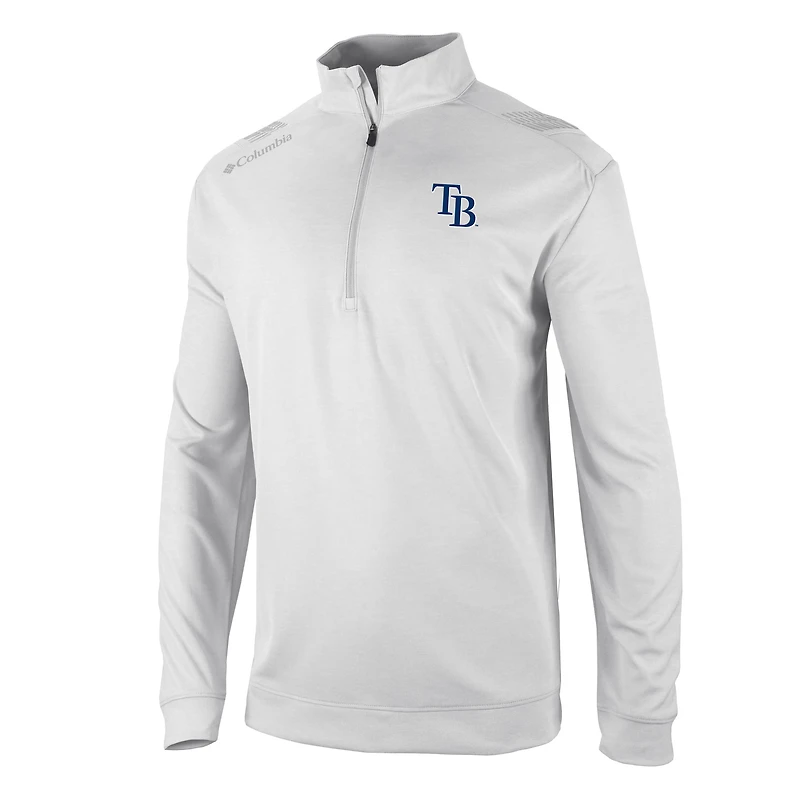 Men's Columbia Tampa Bay Rays Omni-Wick Oakland Downs Quarter-Zip Pullover