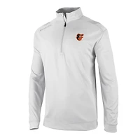 Men's Columbia  White Baltimore Orioles Omni-Wick Oakland Downs Quarter-Zip Pullover