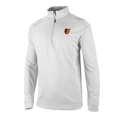 Men's Columbia  White Baltimore Orioles Omni-Wick Oakland Downs Quarter-Zip Pullover