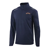 Men's Columbia  Navy Houston Astros Omni-Wick Oakland Downs Quarter-Zip Pullover