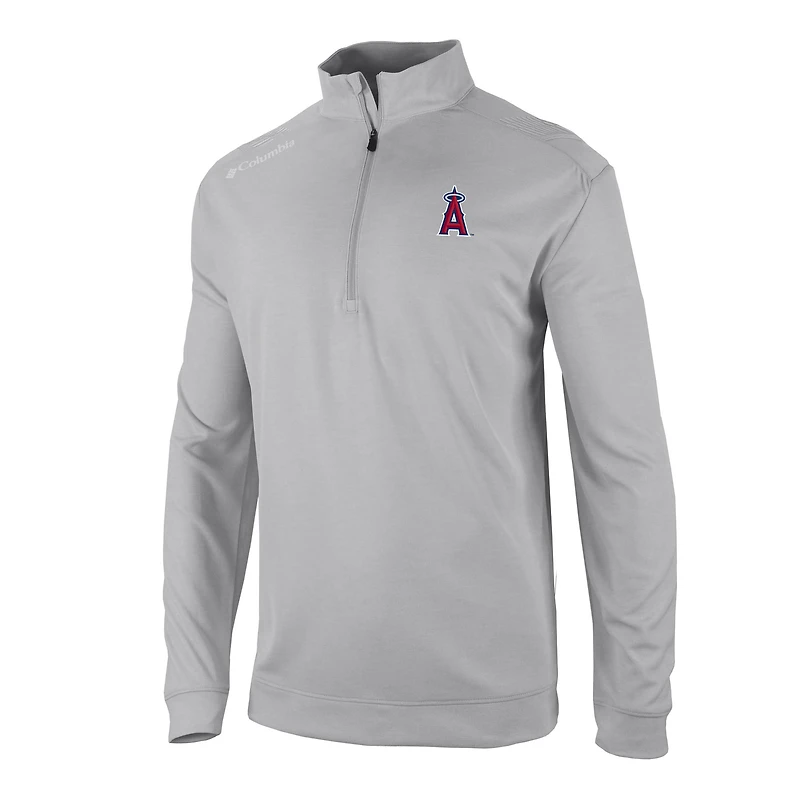 Men's Columbia Los Angeles Angels Omni-Wick Oakland Downs Quarter-Zip Pullover
