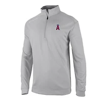 Men's Columbia Los Angeles Angels Omni-Wick Oakland Downs Quarter-Zip Pullover