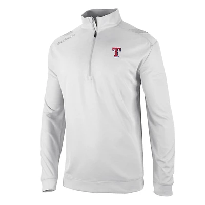 Men's Columbia  White Texas Rangers Omni-Wick Oakland Downs Quarter-Zip Pullover