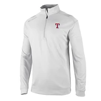 Men's Columbia  White Texas Rangers Omni-Wick Oakland Downs Quarter-Zip Pullover