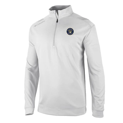 Men's Columbia Milwaukee Brewers Omni-Wick Oakland Downs Quarter-Zip Pullover