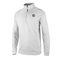 Men's Columbia  White Chicago Cubs Omni-Wick Oakland Downs Quarter-Zip Pullover