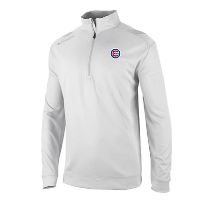 Men's Columbia  White Chicago Cubs Omni-Wick Oakland Downs Quarter-Zip Pullover