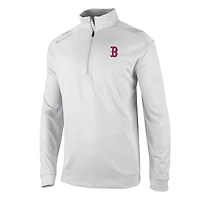 Men's Columbia  White Boston Red Sox Omni-Wick Oakland Downs Quarter-Zip Pullover