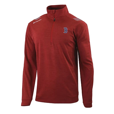 Men's Columbia  Red Boston Sox Omni-Wick Oakland Downs Quarter-Zip Pullover
