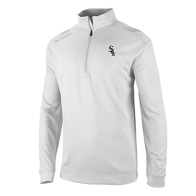 Men's Columbia  White Chicago Sox Omni-Wick Oakland Downs Quarter-Zip Pullover