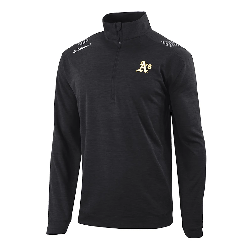 Men's Columbia Athletics Omni-Wick Oakland Downs Quarter-Zip Pullover