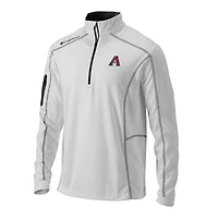 Men's Columbia  White Arizona Diamondbacks Omni-Wick Shotgun Quarter-Zip Pullover