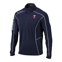 Men's Columbia  Navy Minnesota Twins Omni-Wick Shotgun Quarter-Zip Pullover