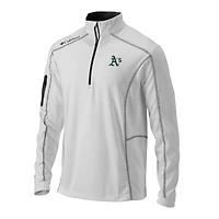 Men's Columbia  White Athletics Omni-Wick Shotgun Quarter-Zip Pullover