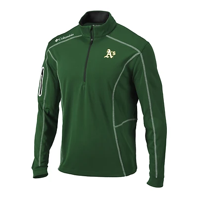Men's Columbia  Green Athletics Omni-Wick Shotgun Quarter-Zip Pullover