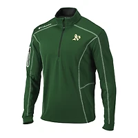 Men's Columbia  Green Athletics Omni-Wick Shotgun Quarter-Zip Pullover