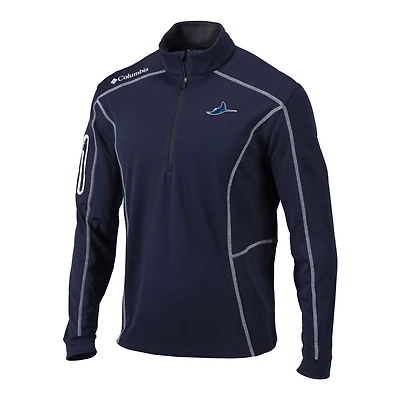 Men's Columbia  Navy Tampa Bay Rays Omni-Wick Shotgun Quarter-Zip Pullover
