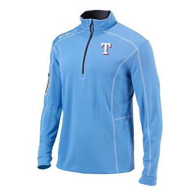 Men's Columbia  Light Blue Texas Rangers Omni-Wick Shotgun Quarter-Zip Pullover