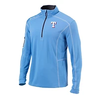 Men's Columbia  Light Blue Texas Rangers Omni-Wick Shotgun Quarter-Zip Pullover