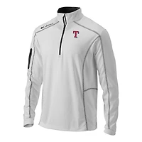 Men's Columbia  White Texas Rangers Omni-Wick Shotgun Quarter-Zip Pullover