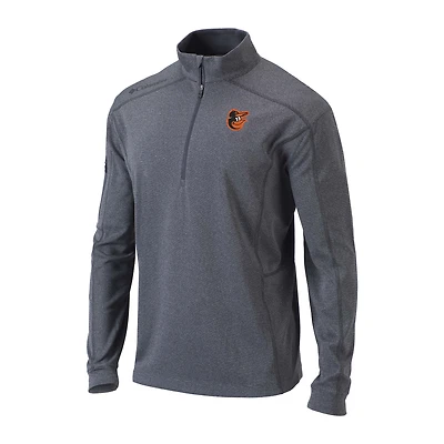 Men's Columbia  Gray Baltimore Orioles Omni-Wick Shotgun Quarter-Zip Pullover