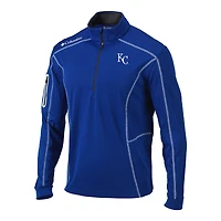 Men's Columbia  Royal Kansas City Royals Omni-Wick Shotgun Quarter-Zip Pullover
