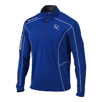 Men's Columbia  Royal Kansas City Royals Omni-Wick Shotgun Quarter-Zip Pullover