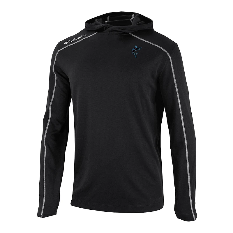 Men's Columbia Miami Marlins Omni-Wick Shotgun Pullover Hoodie