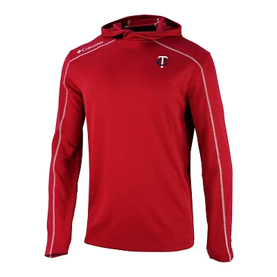 Men's Columbia  Red Minnesota Twins Omni-Wick Shotgun Pullover Hoodie