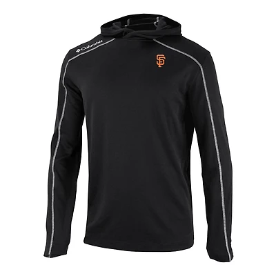 Men's Columbia  Black San Francisco Giants Omni-Wick Shotgun Pullover Hoodie