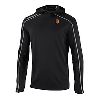 Men's Columbia  Black San Francisco Giants Omni-Wick Shotgun Pullover Hoodie