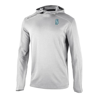 Men's Columbia  Gray Seattle Mariners Omni-Wick Shotgun Pullover Hoodie