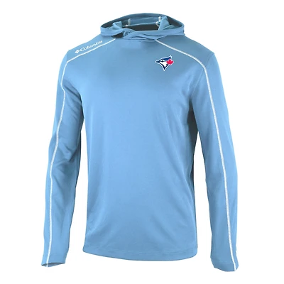 Men's Columbia  Light Blue Toronto Jays Omni-Wick Shotgun Pullover Hoodie