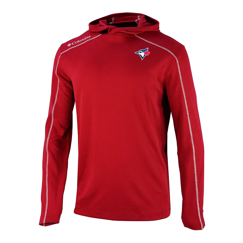 Men's Columbia  Red Toronto Blue Jays Omni-Wick Shotgun Pullover Hoodie