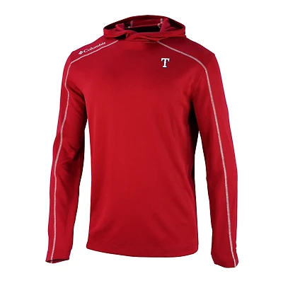 Men's Columbia  Red Texas Rangers Omni-Wick Shotgun Pullover Hoodie