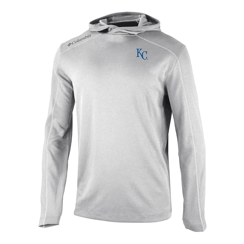 Men's Columbia  Gray Kansas City Royals Omni-Wick Shotgun Pullover Hoodie