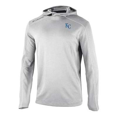 Men's Columbia  Gray Kansas City Royals Omni-Wick Shotgun Pullover Hoodie