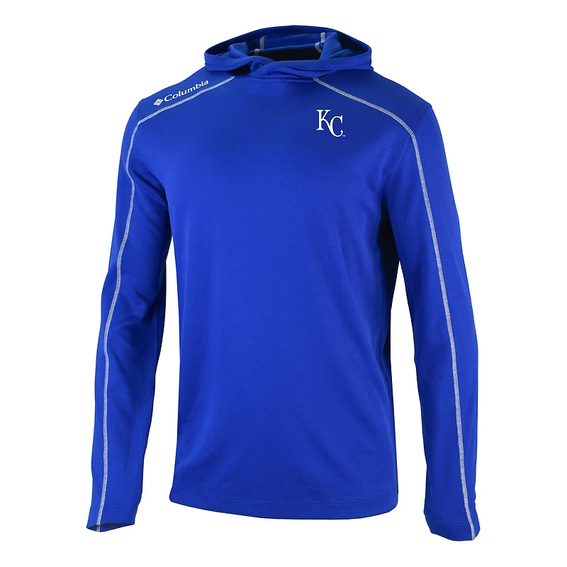 Men's Columbia  Royal Kansas City Royals Omni-Wick Shotgun Pullover Hoodie
