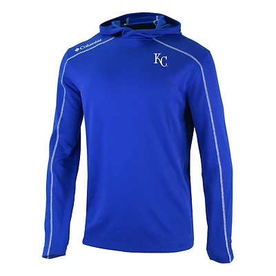 Men's Columbia  Royal Kansas City Royals Omni-Wick Shotgun Pullover Hoodie