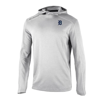 Men's Columbia  Gray Detroit Tigers Omni-Wick Shotgun Pullover Hoodie