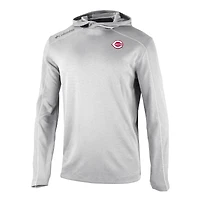 Men's Columbia  Gray Cincinnati Reds Omni-Wick Shotgun Pullover Hoodie