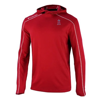 Men's Columbia  Red Los Angeles Angels Omni-Wick Shotgun Pullover Hoodie