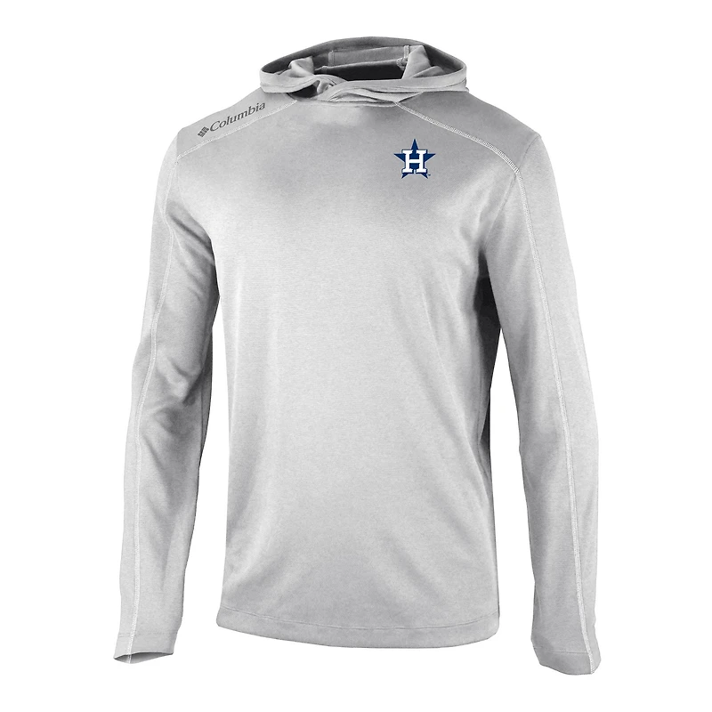 Men's Columbia  Gray Houston Astros Omni-Wick Shotgun Pullover Hoodie