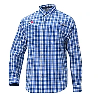Men's Columbia  Royal Toronto Blue Jays Super Tamiami Omni-Shade Long Sleeve Button-Down Shirt