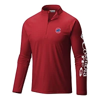 Men's Columbia Chicago Cubs Terminal Tackle Omni-Wick Raglan Quarter-Zip Pullover