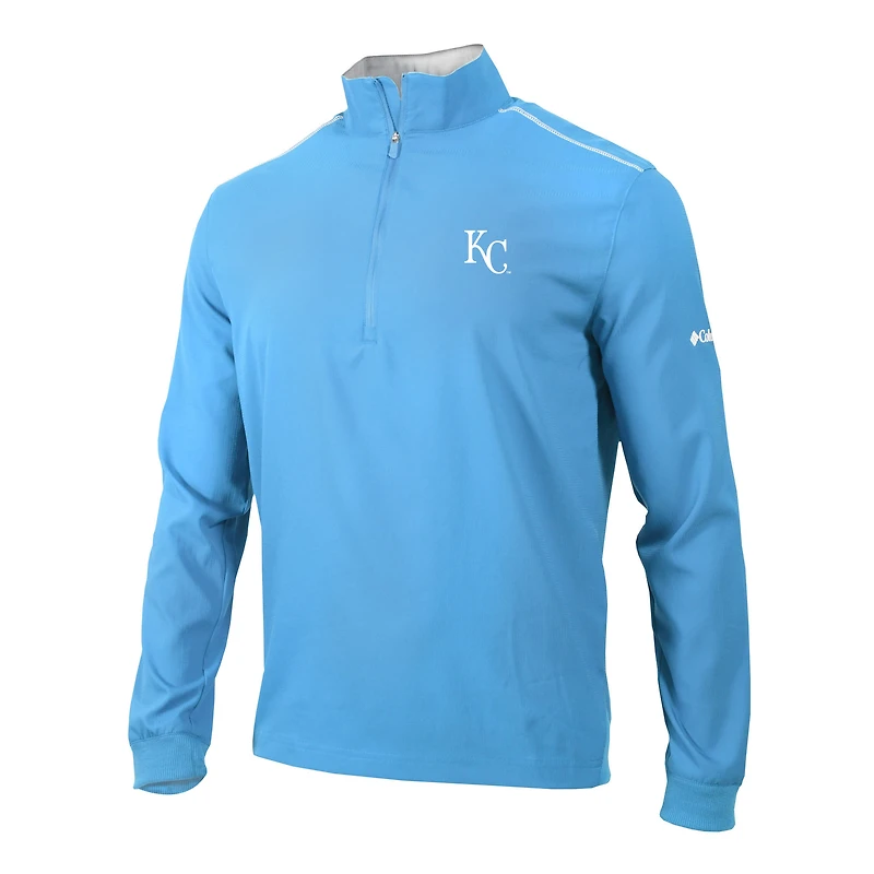 Men's Columbia  Light Blue Kansas City Royals Omni-Wick Bogey's Paradise Quarter-Zip Pullover