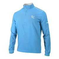 Men's Columbia  Light Blue Kansas City Royals Omni-Wick Bogey's Paradise Quarter-Zip Pullover