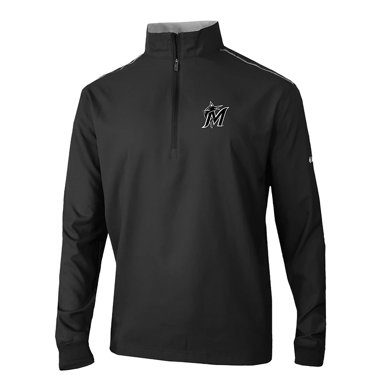 Men's Columbia Miami Marlins Omni-Wick Bogey's Paradise Quarter-Zip Pullover