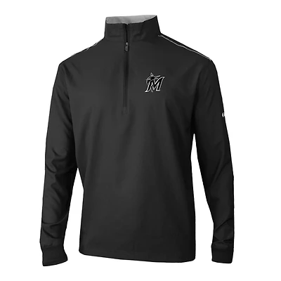 Men's Columbia Miami Marlins Omni-Wick Bogey's Paradise Quarter-Zip Pullover
